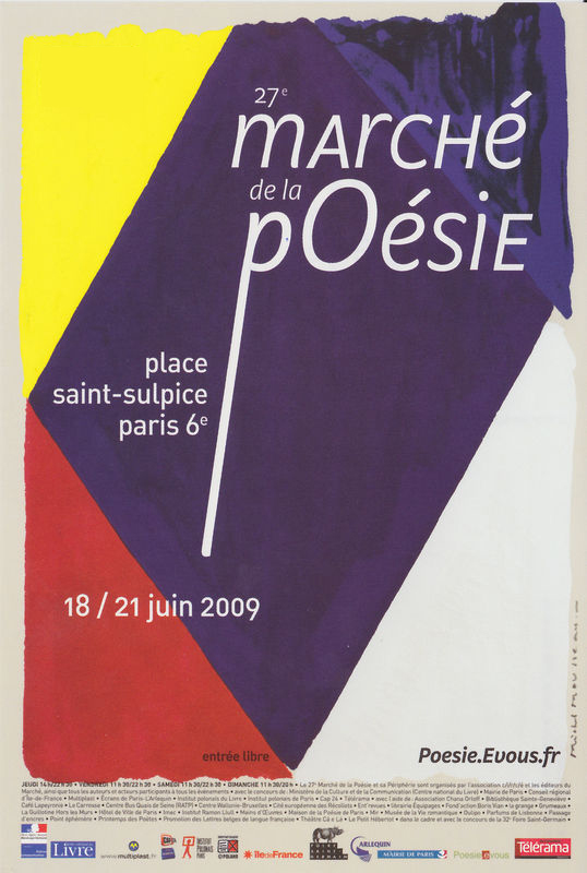 27e Marché de la Poésie - Place Saint-Sulpice du 18 au 21 juin
